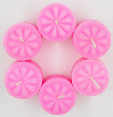 

ME&YOU Decorative Designer Scented Candles for Diwali, Designer candles for Diwali Decorating Items, Pink Color Diwali Candle IZ18ScentedCandlesPack6Flower-Pink-003(50 g)