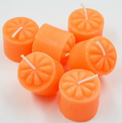 

ME&YOU Decorative Designer Scented Candles for Diwali, Designer candles for Diwali Decorating Items, Orange Color Diwali Diya IZ18ScentedCandlesPack6Flower-Orange-007(50 g)