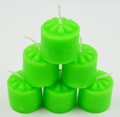 

ME&YOU Decorative Designer Scented Candles for Diwali, Designer candles for Diwali Decorating Items, Green Color Diwali Diya IZ18ScentedCandlesPack6Flower-Green-004(50 g)