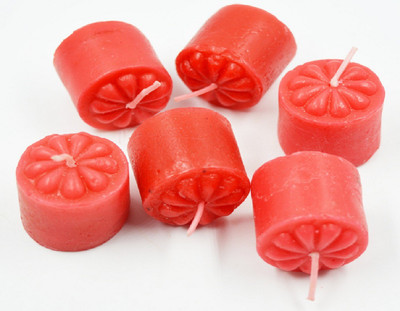 

ME&YOU Decorative Designer Scented Candles for Diwali, Designer candles for Diwali Decorating Items, Red Color Diwali Candle IZ18ScentedCandlesPack6Flower-Red-007(50 g)