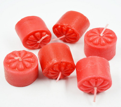

ME&YOU Decorative Designer Scented Candles for Diwali, Designer candles for Diwali Decorating Items, Red Color Diwali Candle IZ18ScentedCandlesPack6Flower-Red-005(50 g)