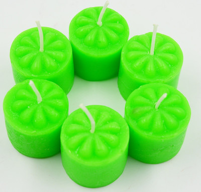 

ME&YOU Decorative Designer Scented Candles for Diwali, Designer candles for Diwali Decorating Items, Green Color Diwali Diya IZ18ScentedCandlesPack6Flower-Green-002(50 g)