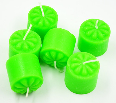 

ME&YOU Decorative Designer Scented Candles for Diwali, Designer candles for Diwali Decorating Items, Green Color Diwali Diya IZ18ScentedCandlesPack6Flower-Green-006(50 g)