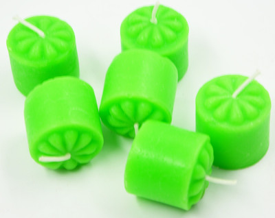 

ME&YOU Decorative Designer Scented Candles for Diwali, Designer candles for Diwali Decorating Items, Green Color Diwali Diya IZ18ScentedCandlesPack6Flower-Green-008(50 g)