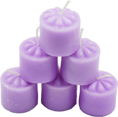 

ME&YOU Decorative Designer Scented Candles for Diwali, Designer candles for Diwali Decorating Items, Purple Color Diwali Candle IZ18ScentedCandlesPack6Flower-Purple-005(50 g)