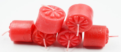 

ME&YOU Decorative Designer Scented Candles for Diwali, Designer candles for Diwali Decorating Items, Red Color Diwali Candle IZ18ScentedCandlesPack6Flower-Red-008(50 g)