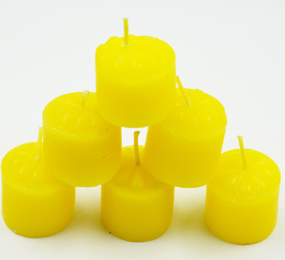 

ME&YOU Decorative Designer Scented Candles for Diwali, Designer candles for Diwali Decorating Items, Yellow Color Diwali Candle IZ18ScentedCandlesPack6Flower-Yellow-001(50 g)