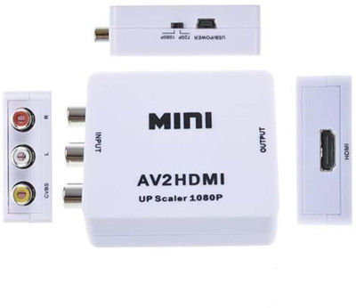 

TechGear 3RCA/ AV Composite Video AV to HDMI Converter Media Streaming Device(White)