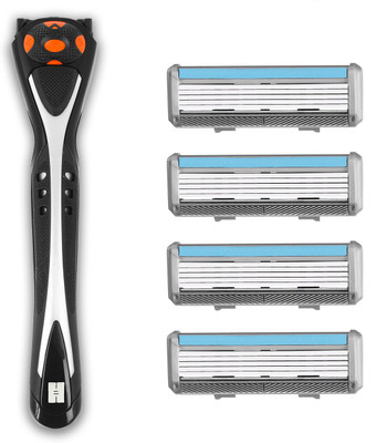 

Hajamat Ring Neck V Pro - 5 Blade Shaving Razor for Men ( 1 Razor Handle + 4 Cartridges )
