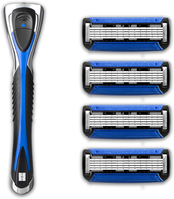 

Hajamat Viper V Plus 5 Blade Manual Shaving Razor for Men (1 Handle + 4 Cartridges)