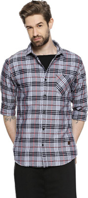 CAMPUS SUTRA Men Checkered Casual Gold Shirt