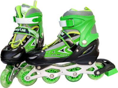 

PROKICK Adjustable In-Line Skates - Large (Suitable for Size 5.5UK to 10 UK), Green In-line Skates - Size 38-43 Euro(Green)