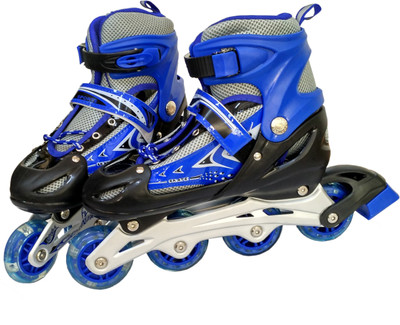 

PROKICK Adjustable In-Line Skates - Large (Suitable for Size 5.5UK to 10 UK), Blue In-line Skates - Size 38-43 Euro(Blue)