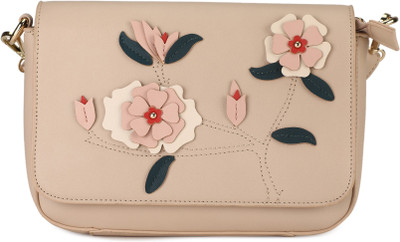 

E2O Women Casual Beige PU Sling Bag