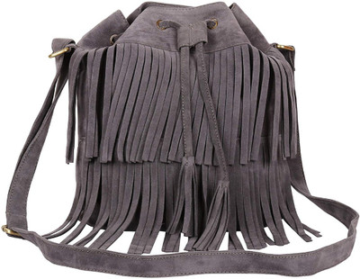 

Lychee Bags Women Casual Grey PU Shoulder Bag