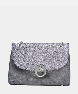 

Dune London Women Casual Grey, Silver Banana Fibre Clutch