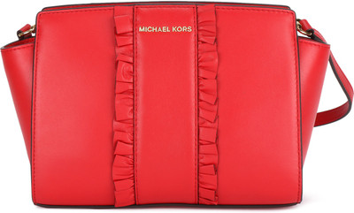 

Michael Kors Women Casual Red Genuine Leather Sling Bag