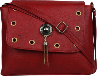 

Govind Women Casual Red PU Sling Bag
