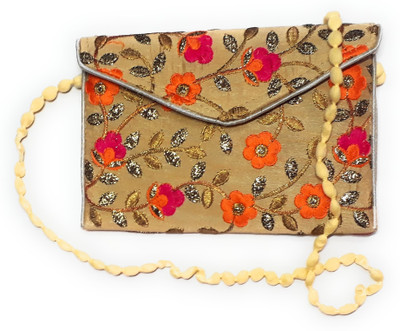 

Unique Fashion Women Casual Beige, Multicolor Silk Sling Bag