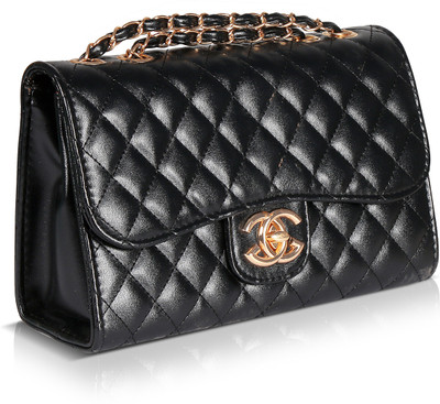 

Bonito Women Casual Black PU Sling Bag