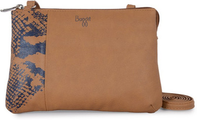 

Baggit Women Casual Brown, Black PU Sling Bag, Black;brown