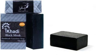 

Khadi India Khadi Activated Bamboo Charcoal Handmade Luxurious bathing bar soap ( Set of 2 )(125 g, Pack of 2)