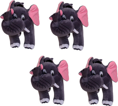 

Teddyking Mother Elephant With 2 Babies Soft Toy-Pack Of 4 Elephant - 36 cm(Grey)