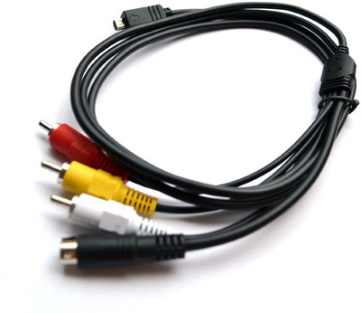 

SQUAD TV-out Cable AV TV Cable Cord for Camcorder DCR-SR68/E SX63 HDR-CX110/E SR8Handycam(Black, For Home Theater)