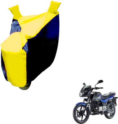 NIKS Two Wheeler Cover for Bajaj(Pulsar 150 DTS-i, Black, Yellow)