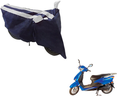 NIKS Two Wheeler Cover for Hero(E Scoot, Black, Silver)