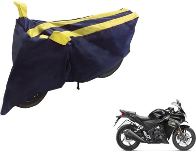 NIKS Two Wheeler Cover for Honda(CBR 250R, Black, Yellow)