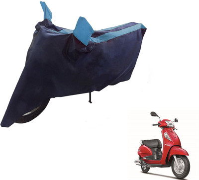 NIKS Two Wheeler Cover for Suzuki(Access SE, Black, Blue)