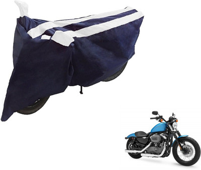 NIKS Two Wheeler Cover for Harley Davidson(XL 1200, Black, White)