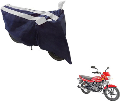 NIKS Two Wheeler Cover for Bajaj(Platina 100 DTS-i, Black, Silver)