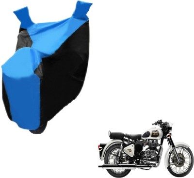 AUTYLE Two Wheeler Cover for Royal Enfield(Classic 350, Black, Blue)