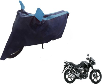 NIKS Two Wheeler Cover for Suzuki(GS, Black, Blue)