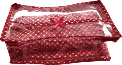 

Shivanshshine 2 Roll Satin Bangle Box Clear Plastic Vanity Box Vanity Box(Maroon)
