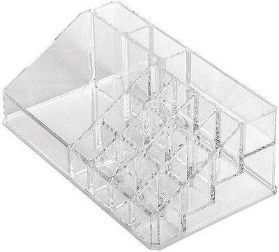 

Kanha Acrylic Cosmetic Organizer Cum Jewellery Box For Jewellery Cosmetics Multi Slots-16 Slots Storage Vanity Box(White)