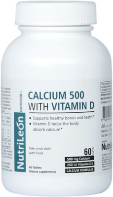 

NutriLeon Calcium Vitamin D3 supplement Natural Mineral 60 Tablets(60 No)