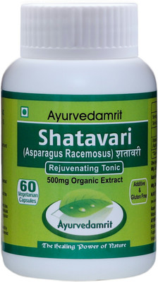 

Ayurvedamrit Shatavari / Asparagus Racemosus, For Women Wellness Herbal Supplement-60 Veg Cap.(60 No)