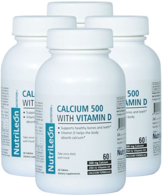 

NutriLeon Calcium Vitamin D3 Supplement Natural Mineral 240 Tablets(240 No)