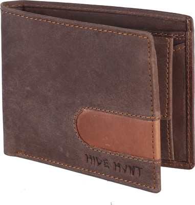 

Hide Hunt Men Tan Genuine Leather Wallet(3 Card Slots), Brown