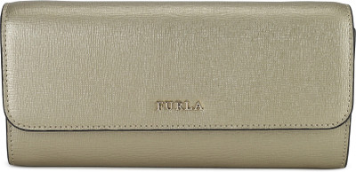 Furla Women Casual Gold Genuine Leather Wallet(6 Card Slots)
