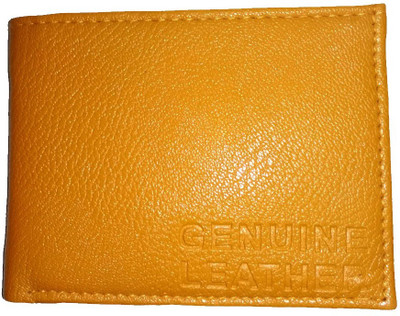 

HUSSAINS Men Orange Genuine Leather Wallet(6 Card Slots)