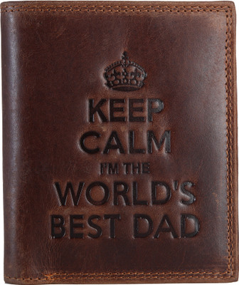

Hide Hunt Men Brown Genuine Leather Wallet(5 Card Slots)