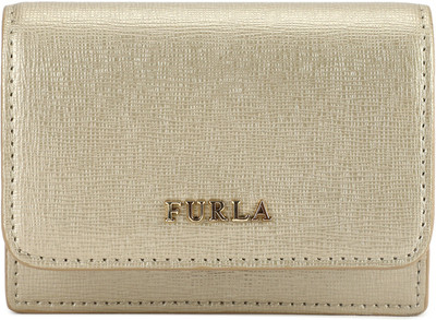 

Furla Women Formal Beige Genuine Leather Wallet, Gold