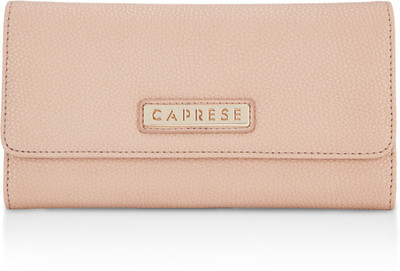 

Caprese Women Casual Pink Artificial Leather Wallet(6 Card Slots), Skin