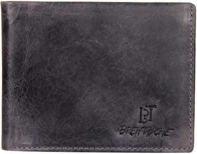

breiftasche Boys Black Genuine Leather Wallet(3 Card Slots), Blue