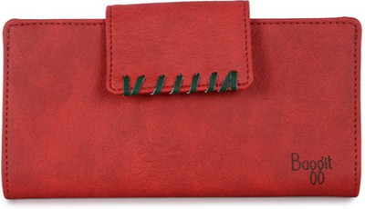 

Baggit Women Evening/Party Red Artificial Leather Wallet(8 Card Slots)