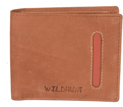 

Wildhunt Men Tan Genuine Leather Wallet(7 Card Slots)